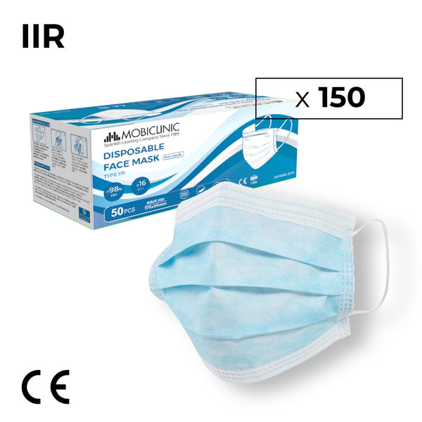 150 IIR Surgical Masks | Mobiclinic | 3 boxes of 50 pcs | 3 layers | Disposable