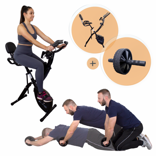 Bikini Operation Pack: Full cardio | Exercise bike | Foldable | Abdominal wheel | Multifunctional | Mobiclinic