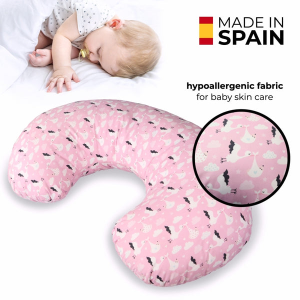 Pregnancy pillow | Nursing pillow | U-shaped | Hypoallergenic | 75x45x18 cm | Made in Spain | Mobiclinic