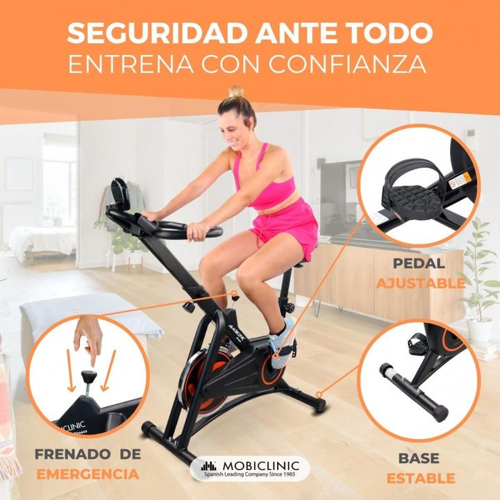 seguridad bicicleta estatica