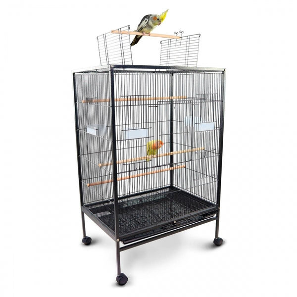 Bird cage | 95 x 43 x 61.5 cm | 8 doors | Feeders and waterers | Wheels | Removable tray | Nymph | Mobiclinic