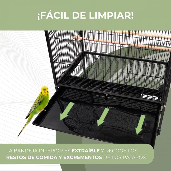 Cage à oiseaux, 95 x 43 x 61,5 cm, 8 portes