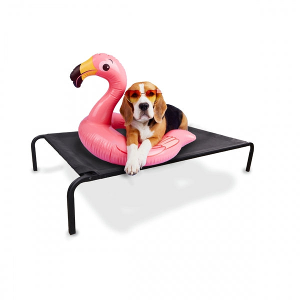 Elevated Pet Bed | Insulated | 122 x 71 x 21 cm | Max. 60 kg | Light | Resistant | Black | Cleo | Mobiclinic