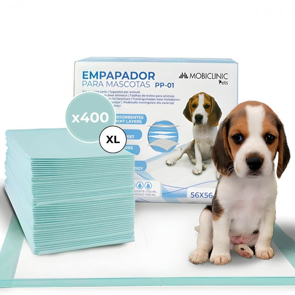 Empapador para mascotas | 56x56 cm | 400uds | Super-Absorción | Transportable | PP-01 | Mobiclinic