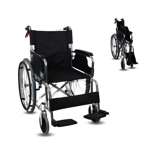 Wheelchair | Aluminum | Foldable | With brakes | Armrests and footrests | Split backrest | Palacio | Mobiclinic