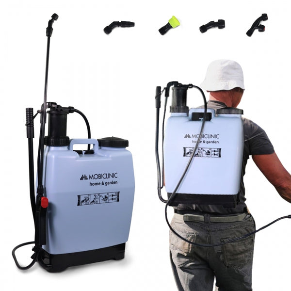 Manual sprayer 16 L | Fumigation | Gardening | Irrigation | Sulfator | Backpack | 4 nozzles | Pump | Fumibug | Mobiclinic