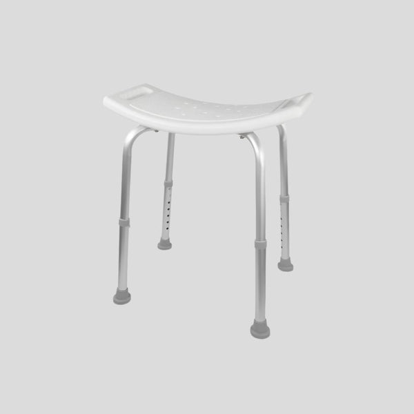 Bath and Shower Stool | Adjustable Height | Aluminium and PVC | Maximum Weight 100 kg | San Fermín | Mobiclinic