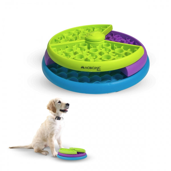 Interactive Dog Feeder | Three layers | 26x26x7.5cm | Fight boredom | Non-slip | Game| Doggy | Mobiclinic