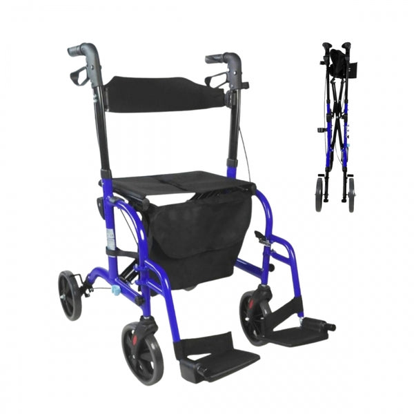 Mobiclinic Walker for Seniors | Brakes on the Handles | Adjustable Height | Foldable | Basket and Seat | Model: Picasso