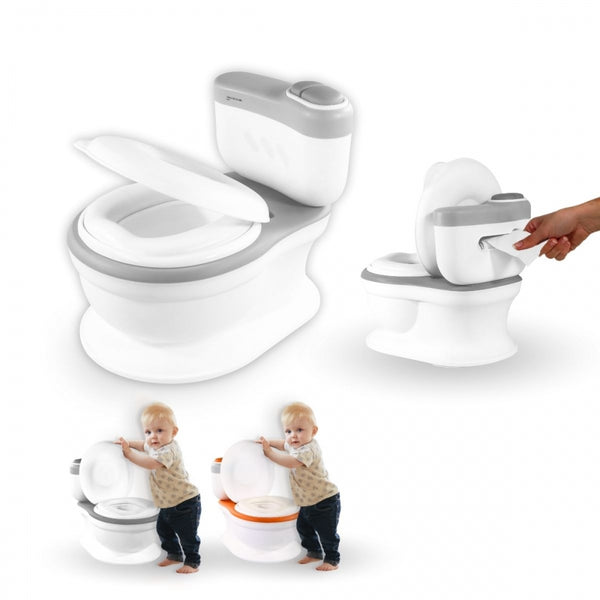 Children's toilet | With sound | Removable bucket | From 1 to 6 years | Non-slip | Gray | ToiKid | Mobiclinic