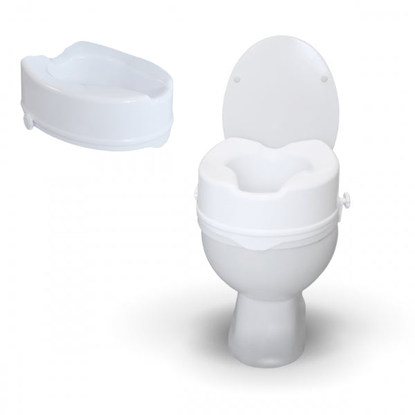 Toilet Seat Lift| without Lid | Height: 14 cm | White | Model: Titán | Mobiclinic