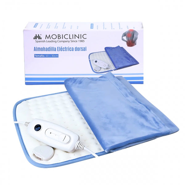 Electric pad | 40x30 cm | 6 levels | Very low consumption | Minimum cost | Automatic shutdown | Blue cover | Mobiclinic