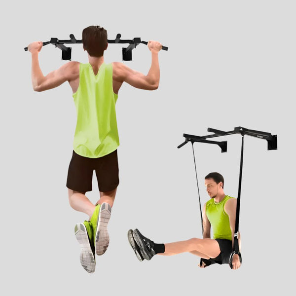 Wall Mounted Pull Up Bar | Kit Ancla Included | Steel | 90x45x13 | Max. 250 kg | Strength Exercises | K3 Model | Mobiclinic