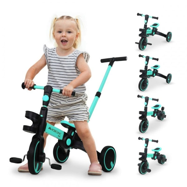 5 in 1 tricycle | Evolutionary |Adjustable seat handlebar |Max 25kg | Lightweight | 1 and a half year-5 years |Blue | Mobiclinic