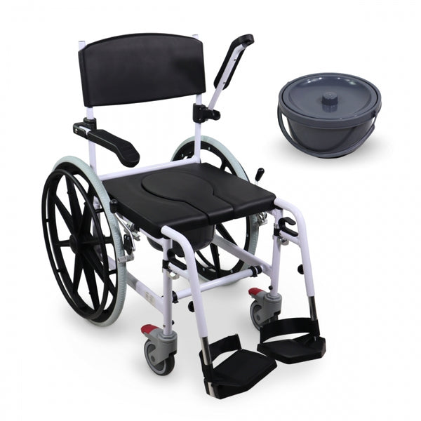 Bath chair with wheels | With toilet | With wheels | Self-propelled | Adjustable height | Caligula | Mobicilinic