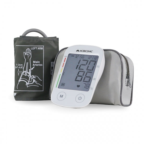 Automatic Blood Pressure Monitor | Memory and Speaker Function | White | Model: MX-01 | Mobiclinic