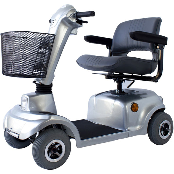 Electric scooter 4 wheels | Auton. 34 km | Swivel and folding seat | 12V | Gray | Piscis | Mobiclinic
