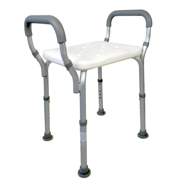 Bath Stool | Aluminum | PVC | Height-Adjustable | Armrests | Model: Aqueduct | Mobiclinic
