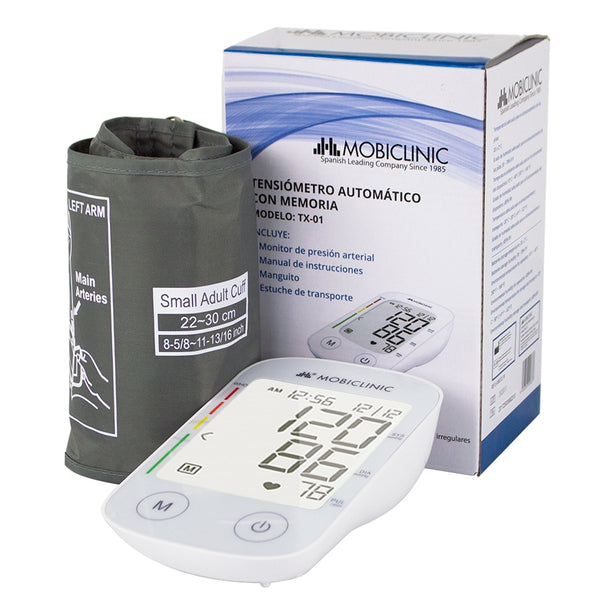 Automatic Blood Pressure Monitor | Memory and Speaker Function | White | Model: MX-01 | Mobiclinic