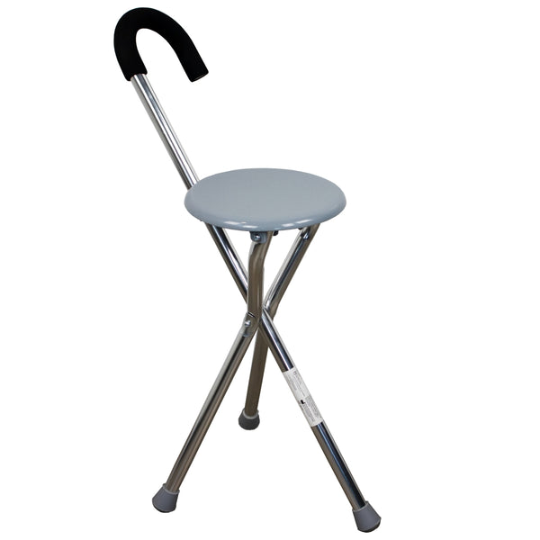 Cane with folding seat | Tripod Crutch | Aluminium | Up to 90 kg | Gloria | Mobiclinic