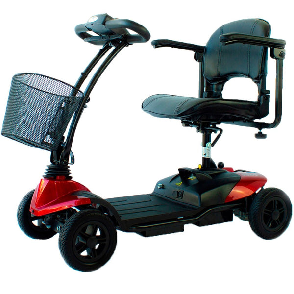 Reduced mobility scooter | Auton. 10 km | 4 wheels | Compact and removable | 12V | Red |Virgo | Mobiclinic