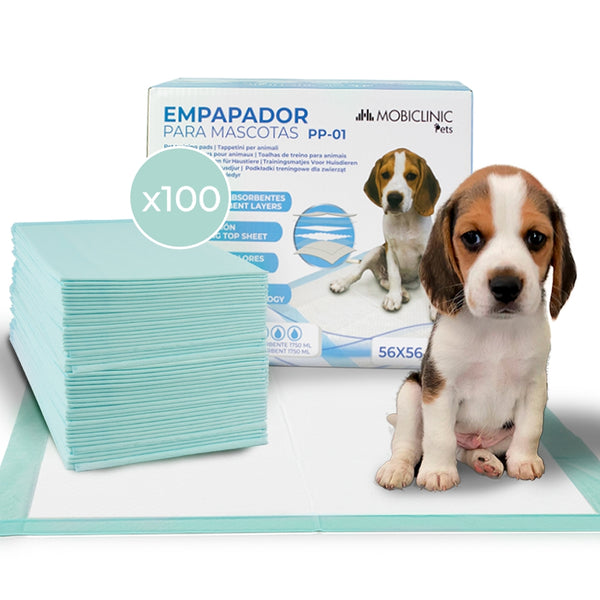 Underpad for pets | 56x56 cm | 100 units | Super-Absorption | Transportable | PP-01 | Mobiclinic