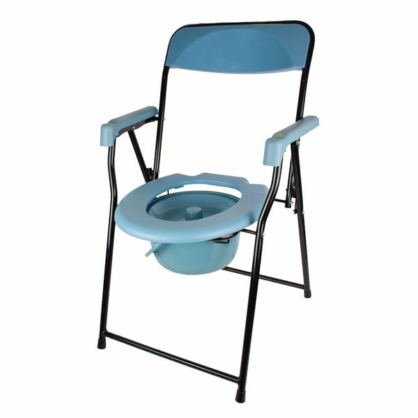 WC Chair | With Seat and Armrests | Foldable and Height-Adjustable | Anti-Slip Tips | Timón | Mobiclinic