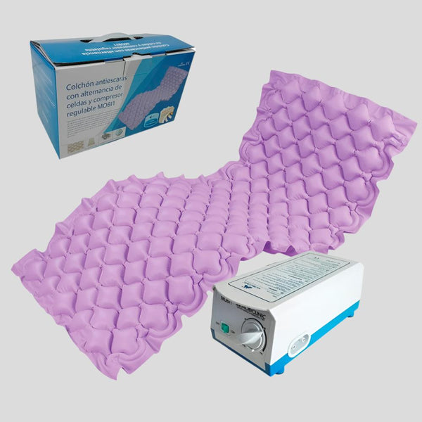 Air anti-decubitus Mattress| Cell and Compressor Alternations | Lilac | Mobi 1 | Mobiclinic